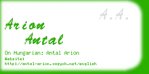 arion antal business card
